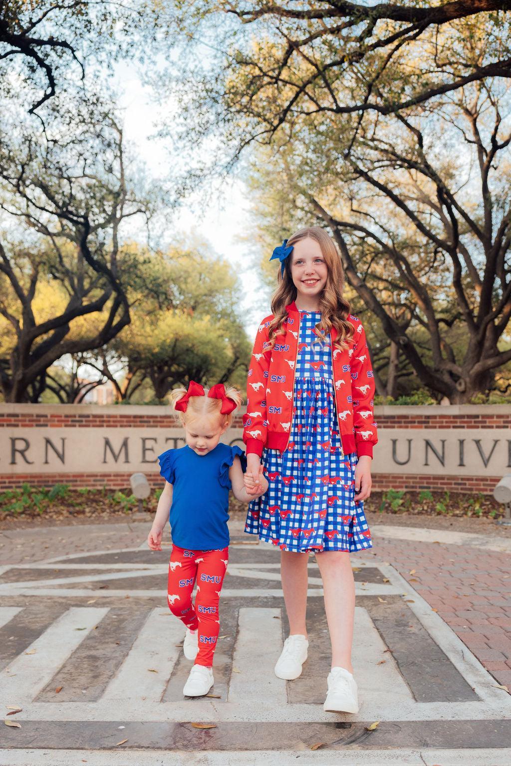 SMU Red Mustang Satin Jacket 2