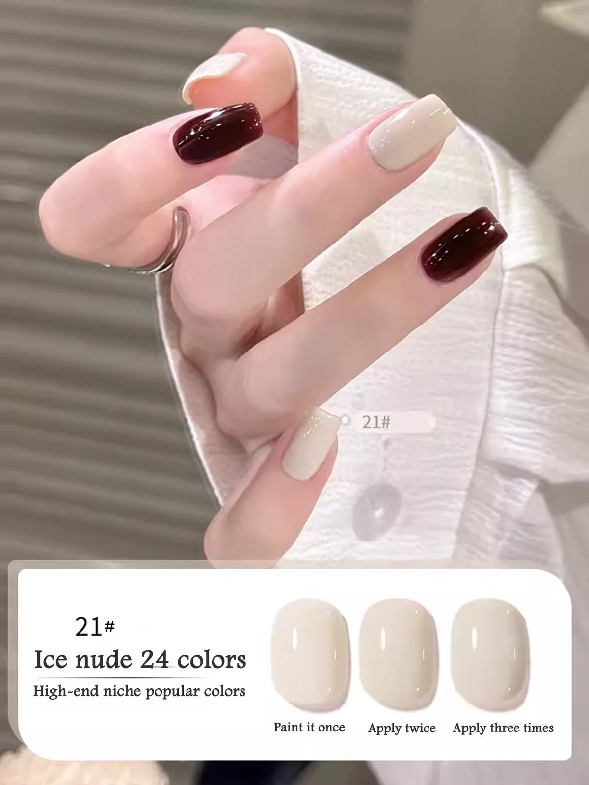 10ML 1-24PCS Milk White Jelly Gel Nail Polish Nail Art 2026 New Popular Nail Supplies UV LED Light Nails Black Red Nails 20
