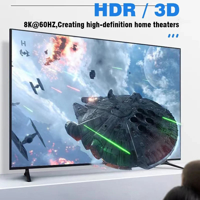 NNBILI HDMI 2.1 Adapter | 48Gbps 8K@60Hz Elbow and Straight Converter 2
