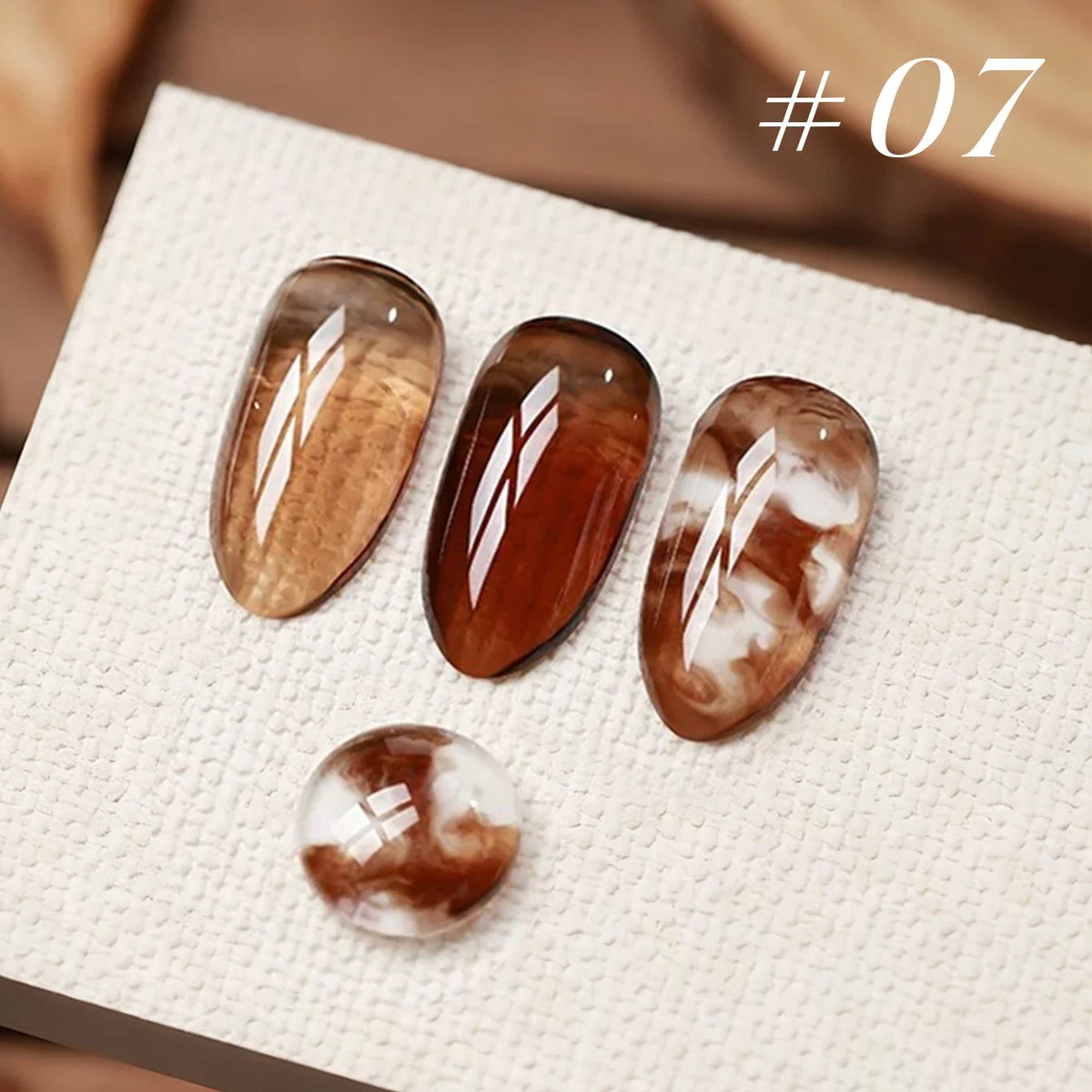 MIANEL 10ML Brown Amber Series Jelly Gel Nail Polish 2026 New Popular Ice Clear Caramel Nail Polish Black Nails 1-6pcs 12