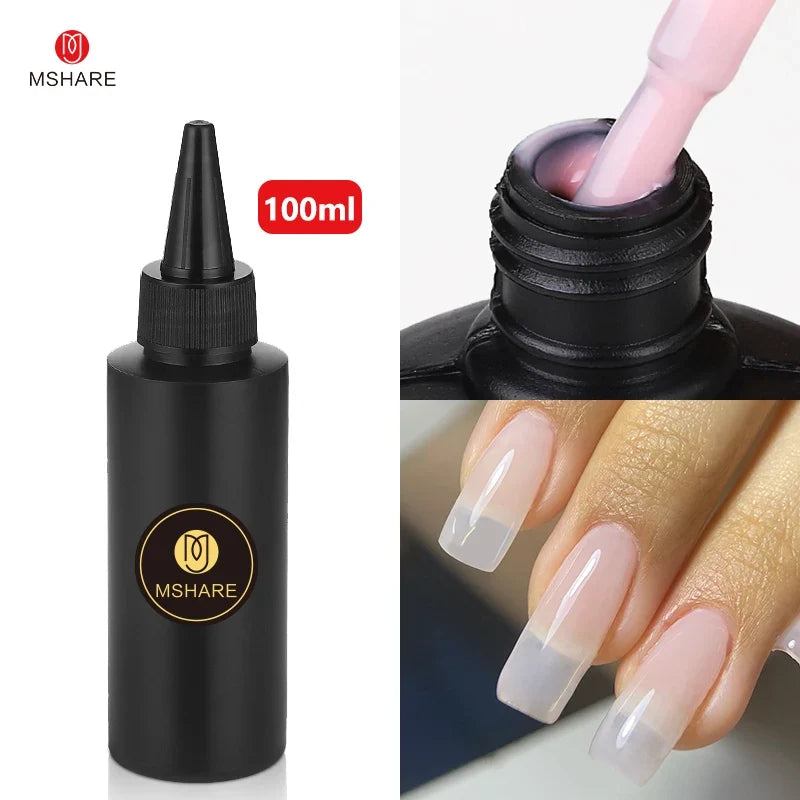 MSHARE 100ML Nail Gel Polish Soak Off UV LED Nails Vernis Semi Permanent Varnish Polish White Red Nail Gel Art 28