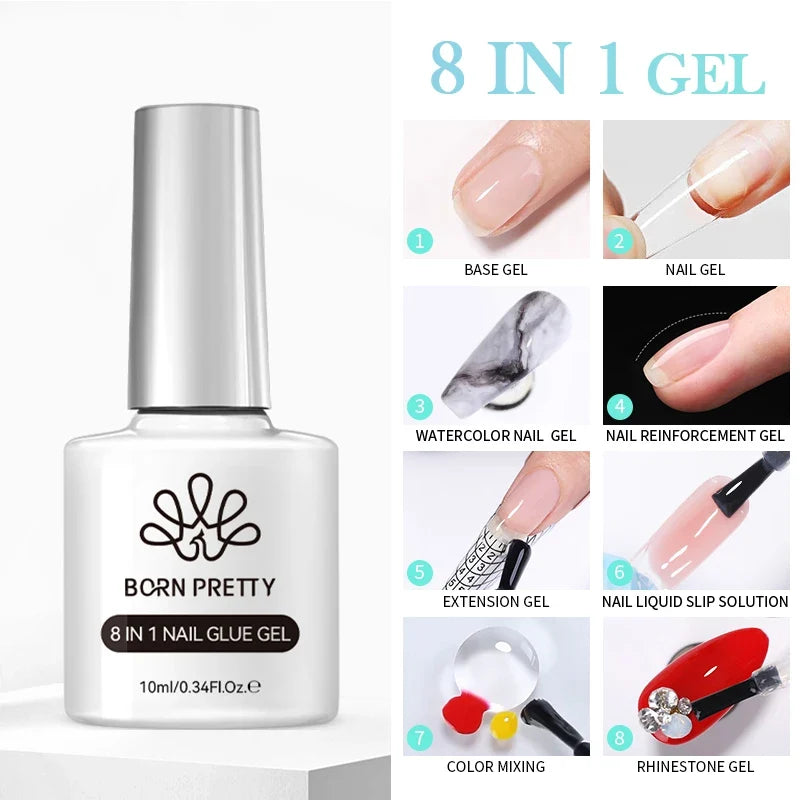 BORN PRETTY 10ml Clear Blooms Gel Polish UV LED Soak Off Nail Art Polish for Spreading Effect Marble Nail Polish Gel Painting 20