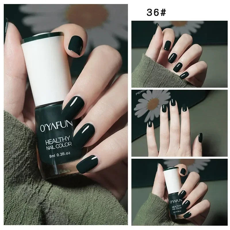 40 Colors Autumn Brown Colors Series Gel Varnish Water Based Nail Polish  Water Based No Baking Quick Dry Peel Off Nail Varnish 13