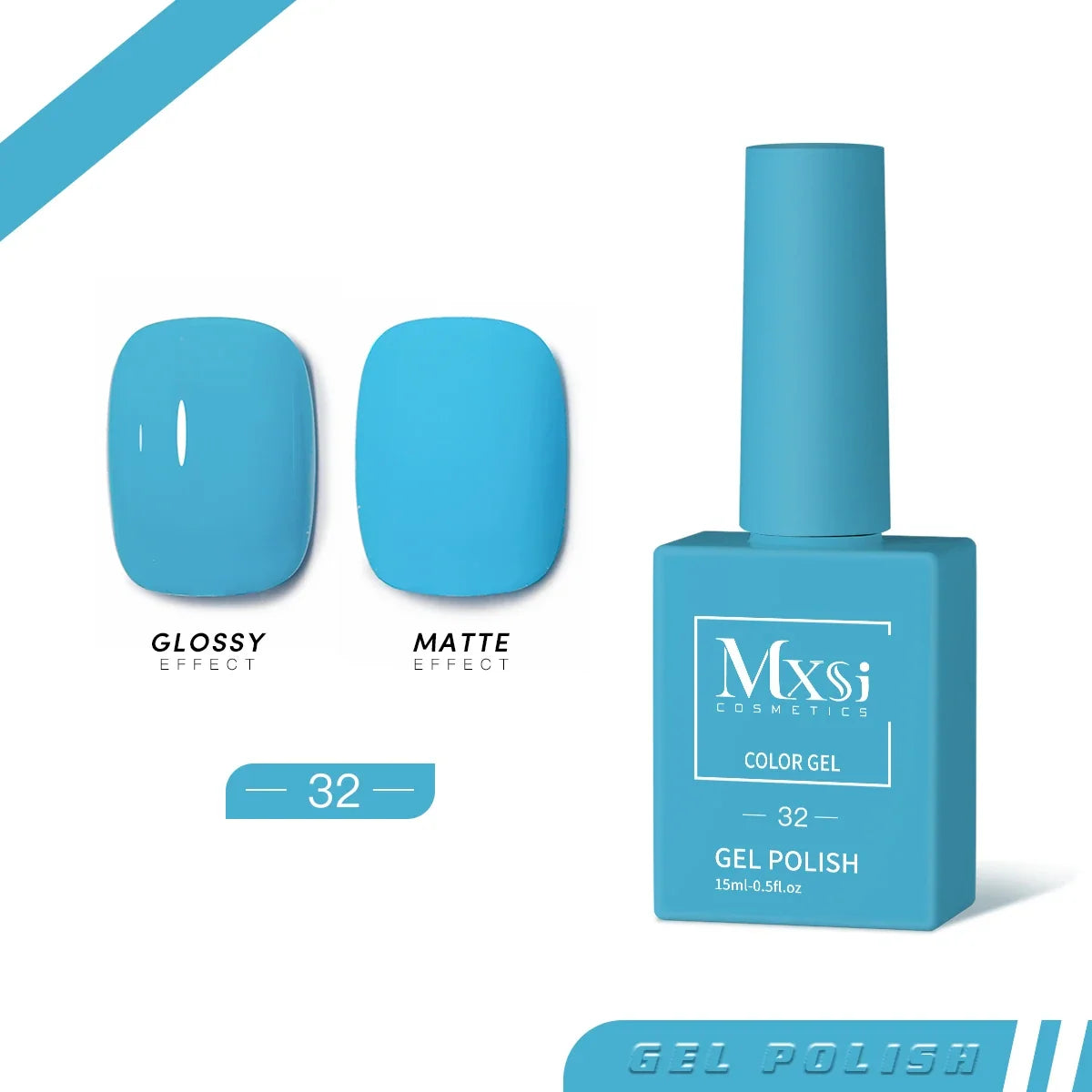 Mxsi 15ml Gel Nail Polish Neon Brown Royal Blue Red Green Pastal Nude Nail Art Varnish Gel Lacquer Top Coat UV Gel Nail Not Set 41