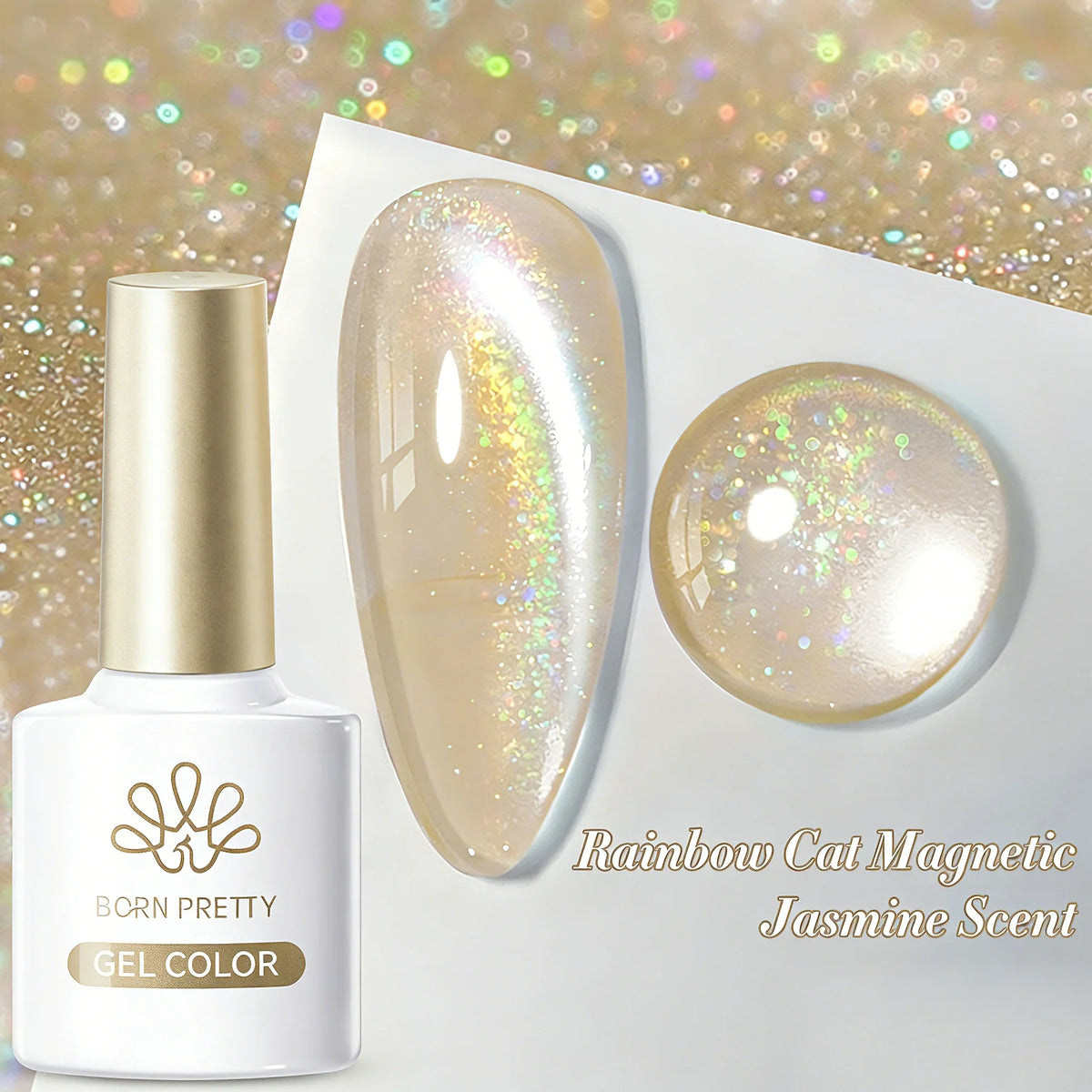 BORN PRETTY 10ml Silver Water Light Cat Magnetic Gel Nail Polish Nail Supplies Vernis Semi Permanent Gel for Fall Winter Nails 73