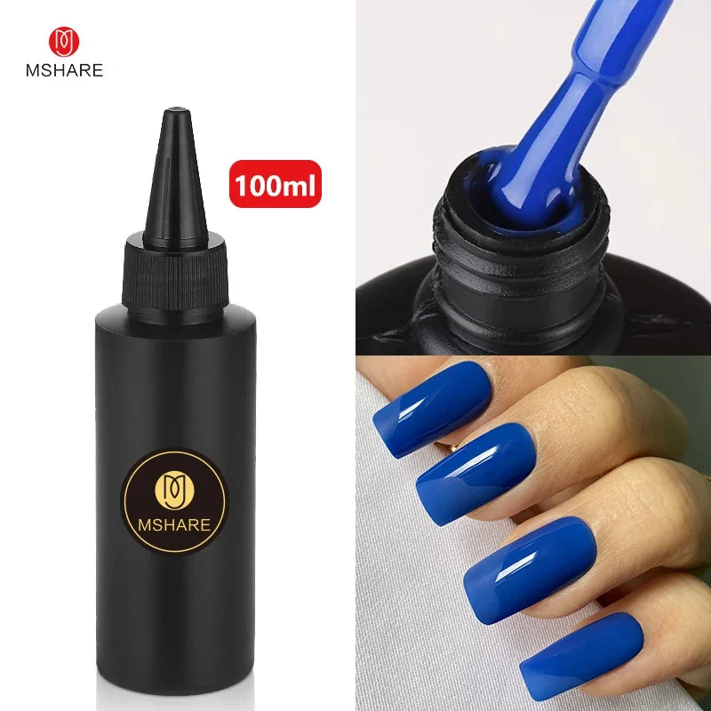 MSHARE 100ML Nail Gel Polish Soak Off UV LED Nails Vernis Semi Permanent Varnish Polish White Red Nail Gel Art 36
