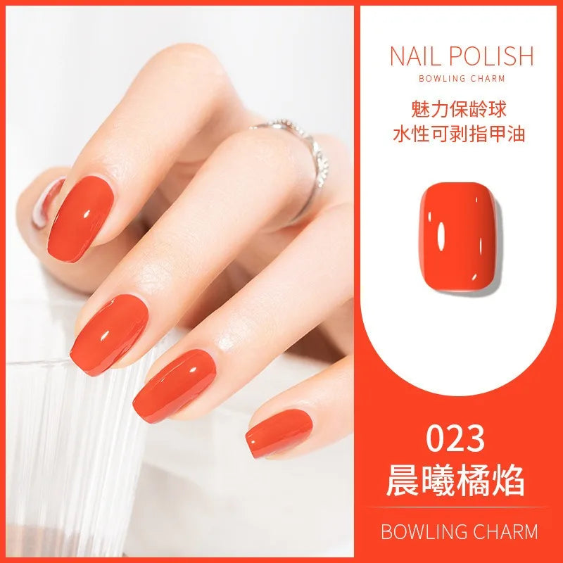 40 Colors New Nail Polish for Summer Water-based Quick Drying Tearable Nail Art Semipermanent Monochrome No Baking Lamp Varnish 10