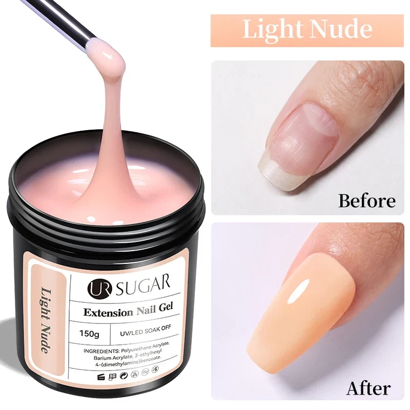 UR SUGAR 150g Rubber Base Gel Nail Polish Sparking Aurora Glitter Rubber Varnish Soak Off Semi permanent UV LED Gel Manicure 35