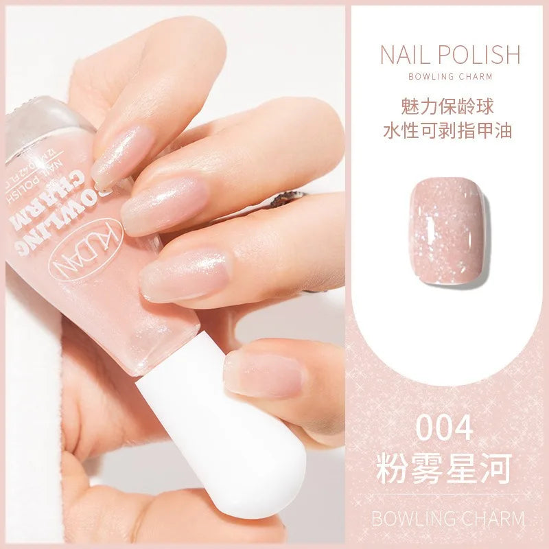 40 Colors New Nail Polish for Summer Water-based Quick Drying Tearable Nail Art Semipermanent Monochrome No Baking Lamp Varnish 8