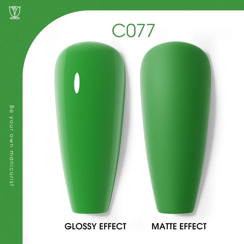 ROSALIND 7ml/15ml Summer Green Gel Nail Polish Semi Permanent Nail Art Manicure Soak Off Top Base Matt Hybrid Varnishes UV Gel 52
