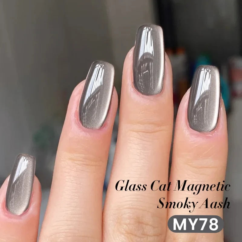 BORN PRETTY 10ml Silver Water Light Cat Magnetic Gel Nail Polish Nail Supplies Vernis Semi Permanent Gel for Fall Winter Nails 53