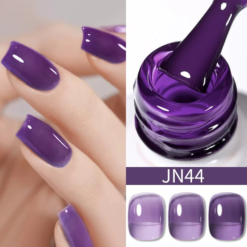 BORN PRETTY 10ml Blood Red Jelly Gel Nail Polish Halloween Nails Art Gel Polish Sheer Translucent Nail Gel for Winter Manicure 105