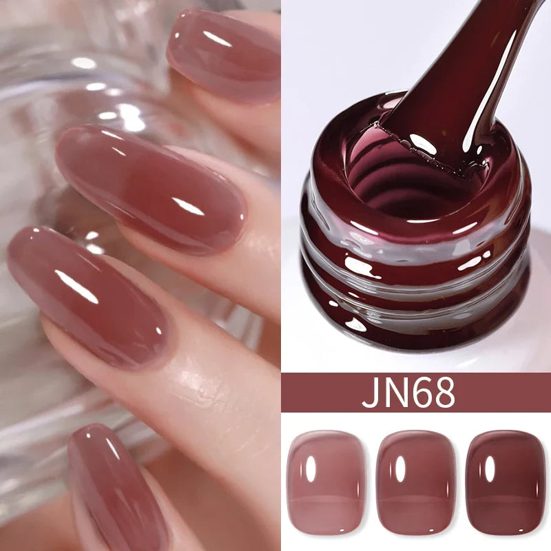 BORN PRETTY 10ml Blood Red Jelly Gel Nail Polish Halloween Nails Art Gel Polish Sheer Translucent Nail Gel for Winter Manicure 102
