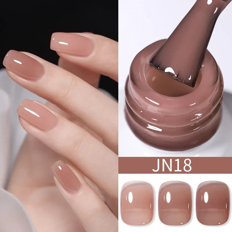 BORN PRETTY 10ml Blood Red Jelly Gel Nail Polish Halloween Nails Art Gel Polish Sheer Translucent Nail Gel for Winter Manicure 100