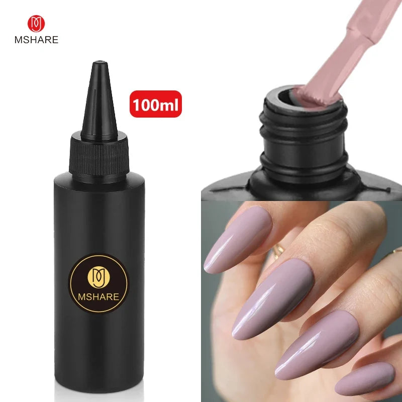MSHARE 100ML Nail Gel Polish Soak Off UV LED Nails Vernis Semi Permanent Varnish Polish White Red Nail Gel Art 17