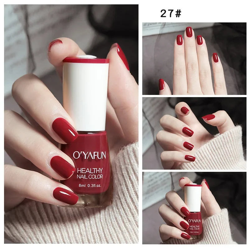 Matte Waterproof No-bake Nail Polish Nail Art Tearable Quick Dry Normal Without Lamp Nail Polish Glitter Sequins UV Varnish 8