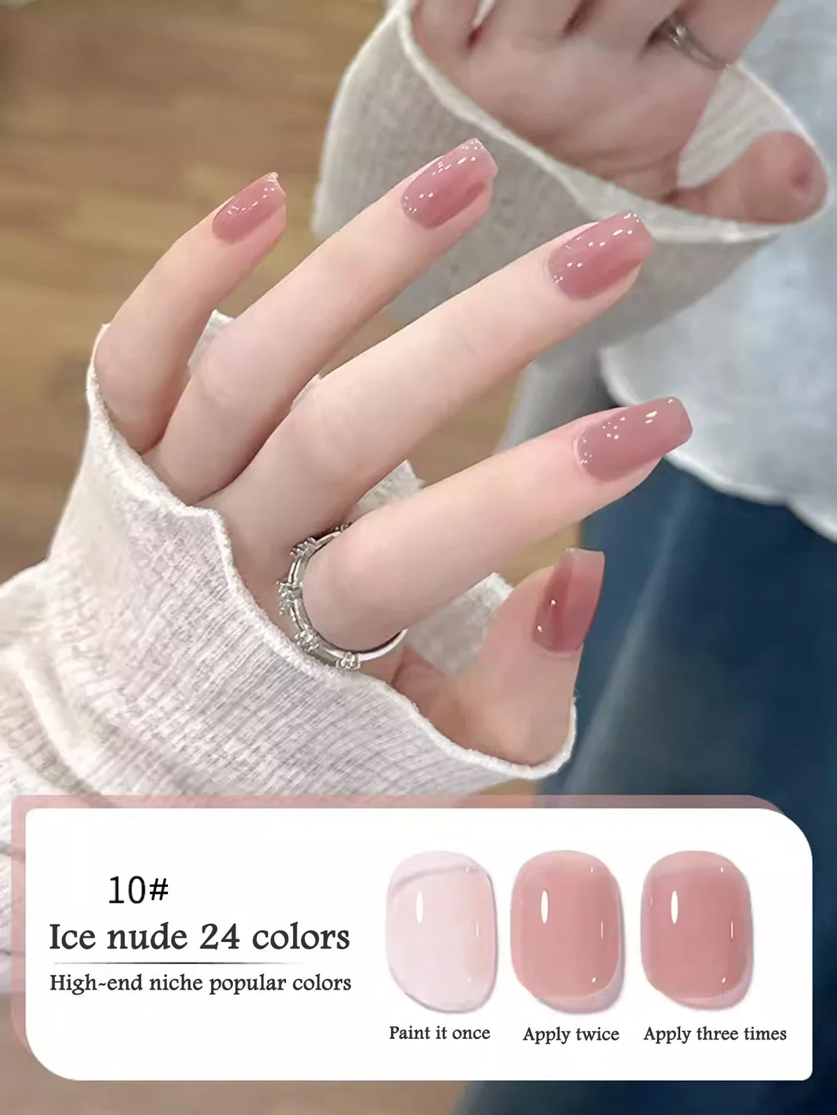 10ML 1-24PCS Milk White Jelly Gel Nail Polish Nail Art 2026 New Popular Nail Supplies UV LED Light Nails Black Red Nails 22