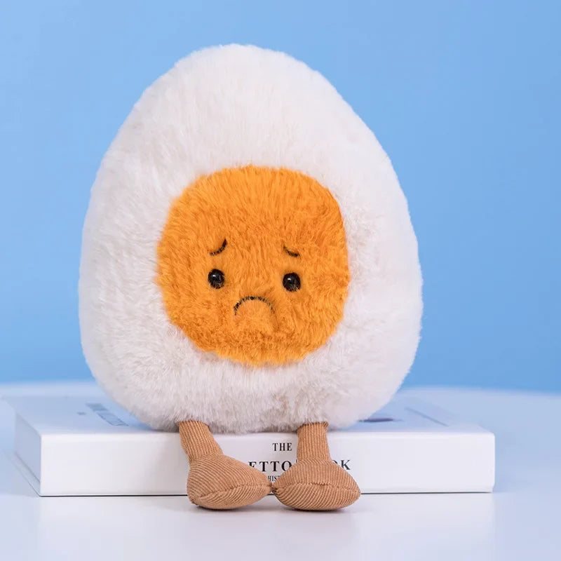 Cute Cartoon Egg & Toast Plush Toy – Breakfast Expression Stuffed Doll Pillow | Soft Baby Comfort Toy & Christmas Gift 30
