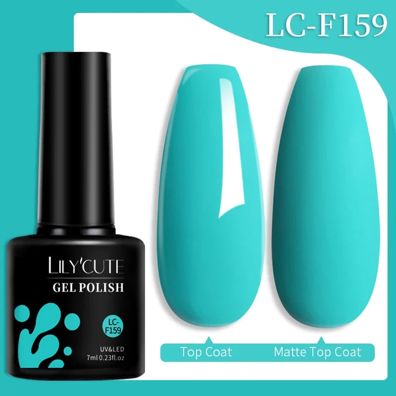 LILYCUTE 7ML Colorful Gel Nail Polish 129 Colors Long Lasting For Manicure Semi Permanent Base Top Coat Nail Art UV Gel Varnish 38
