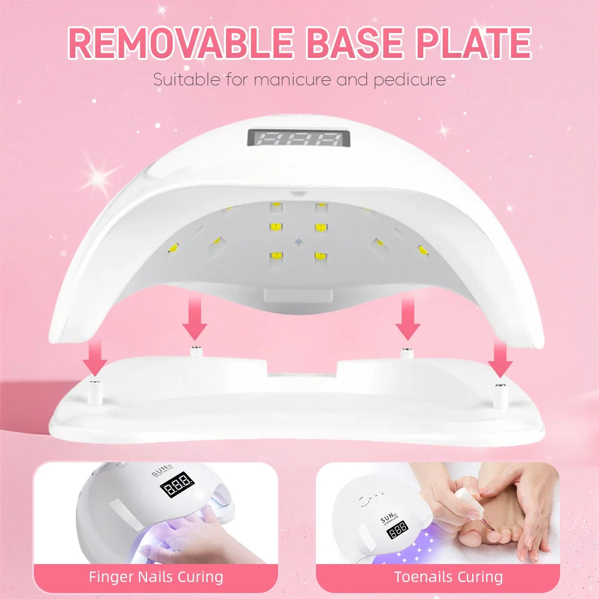 SUN5 UV LED Nail Lamp 48W Nail Dryer For Curing Gel Nail Polish With 4 Timer Automatic Sensor LCD Display Professional Nail Lamp 5