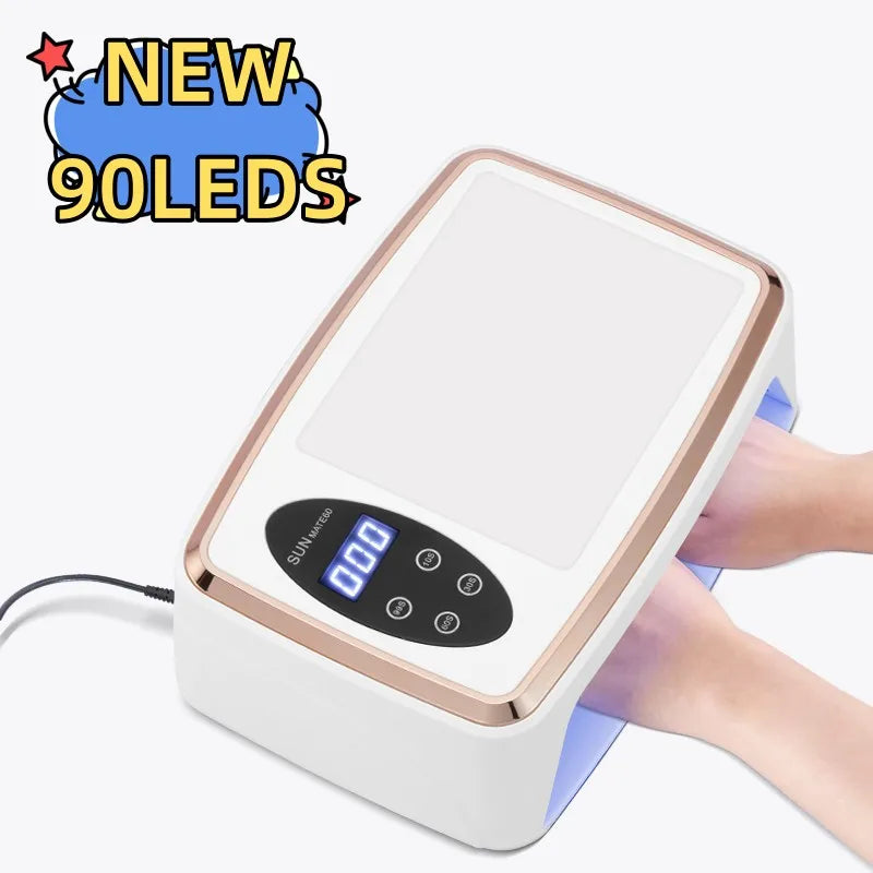 90 LEDS Nail Dryer LED Nail Lamp UV Lamp for Curing All Gel Nail Polish Motion Sensing Manicure Pedicure Salon Tool Big Space 1