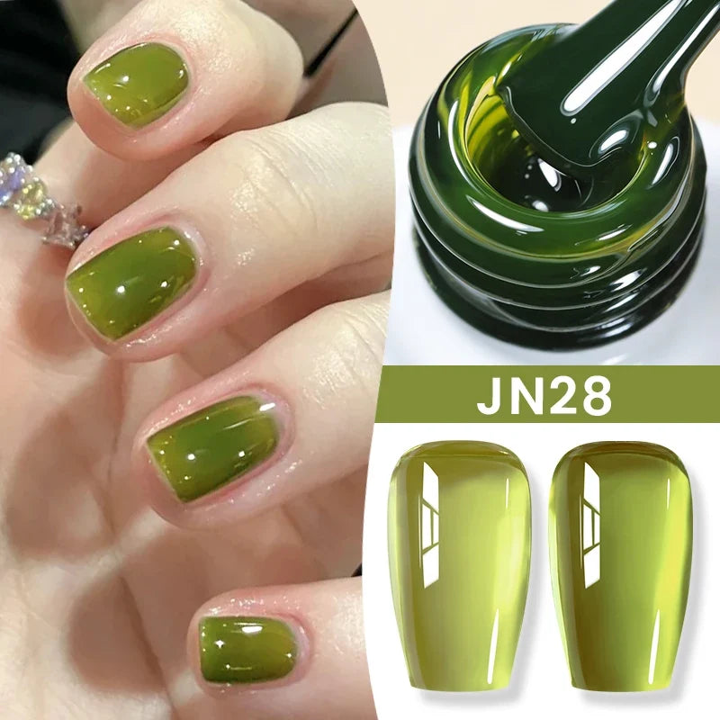 BORN PRETTY Jelly Nude Gel Nail Polish 10ml Light Pink Peach Translucent Color UV Light Cure Gel Varnish Nail Art DIY at Home 111