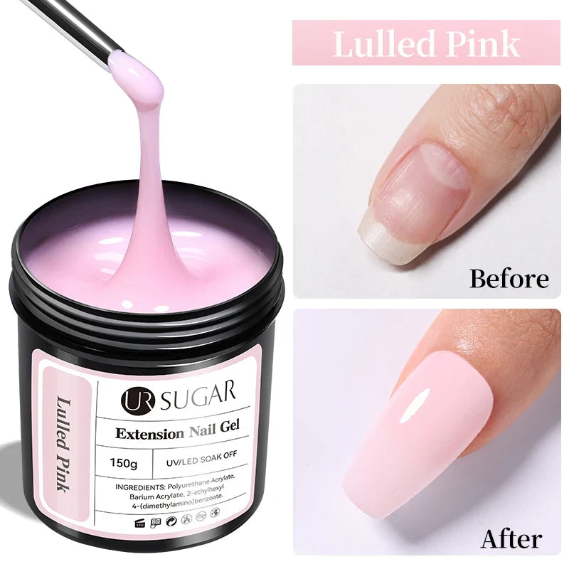 UR SUGAR 150g Rubber Base Gel Nail Polish Sparking Aurora Glitter Rubber Varnish Soak Off Semi permanent UV LED Gel Manicure 25