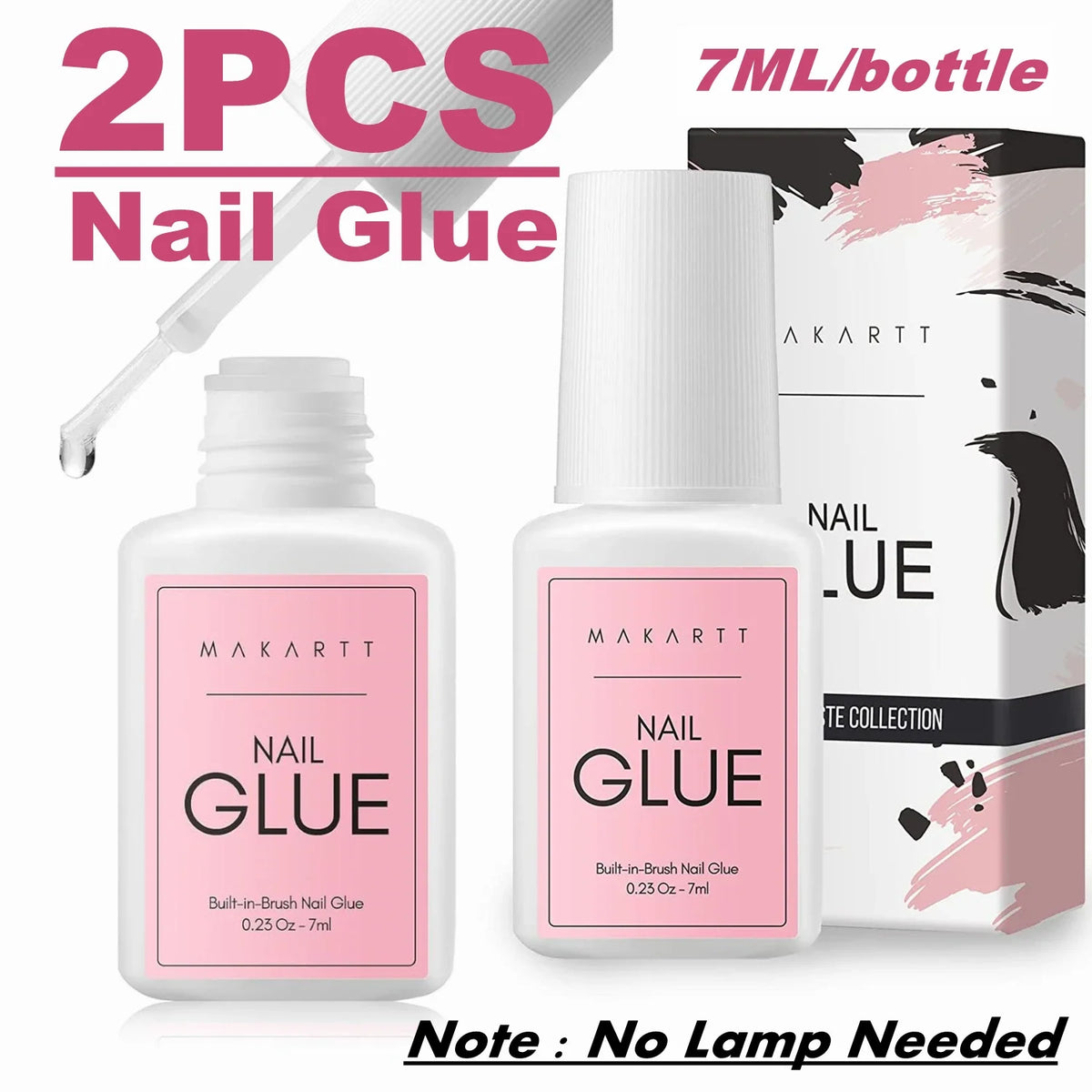 Nail Glue Remover for Press on Nails, 50ML Nail Glue Remover for UV Nail Glue, Non acetone Gentle Glue Off for False Nails Glue 14