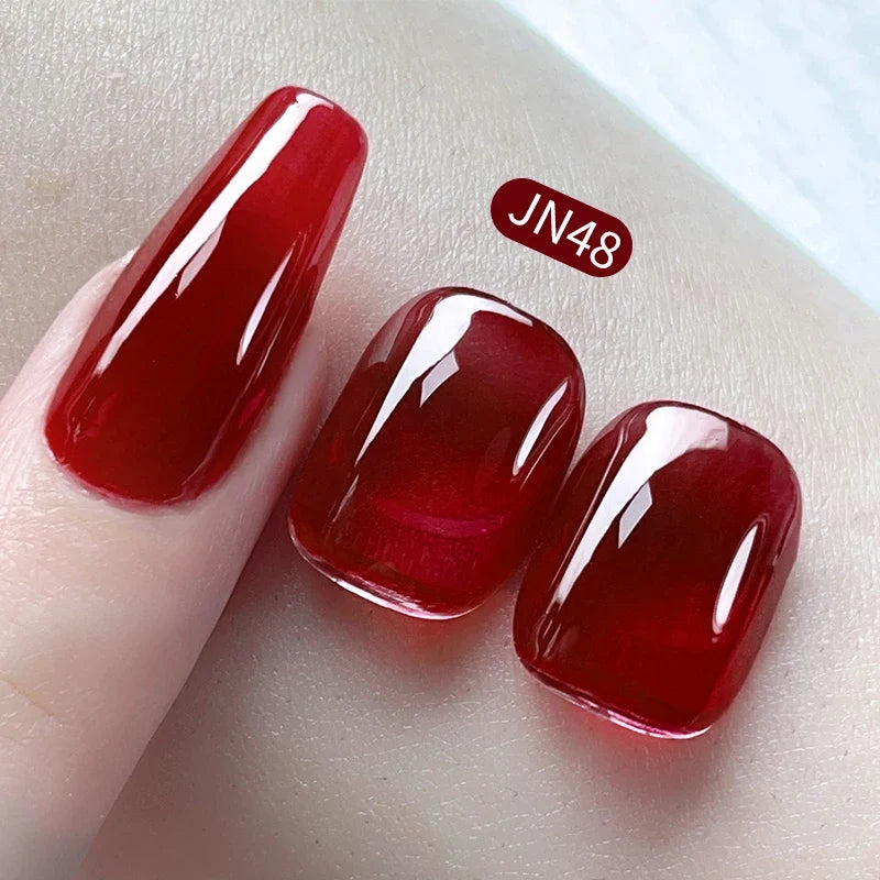 BORN PRETTY 10ml Blood Red Jelly Gel Nail Polish Halloween Nails Art Gel Polish Sheer Translucent Nail Gel for Winter Manicure 2