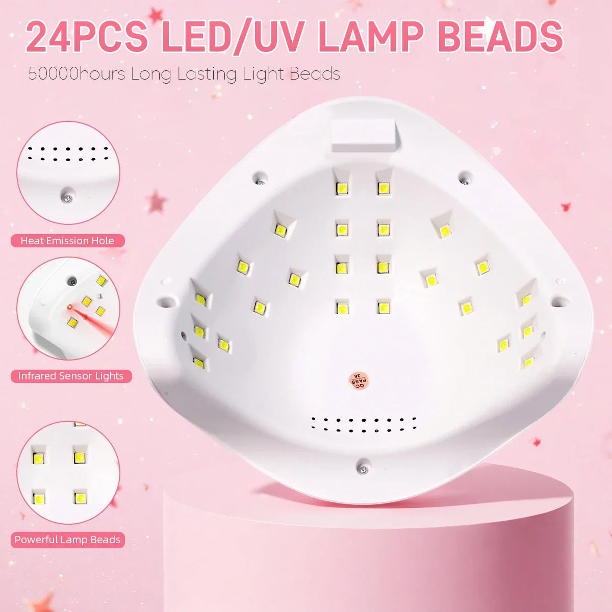 SUN5 UV LED Nail Lamp 48W Nail Dryer For Curing Gel Nail Polish With 4 Timer Automatic Sensor LCD Display Professional Nail Lamp 3