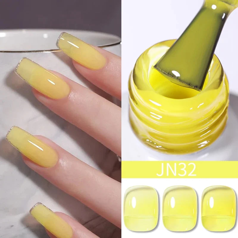 BORN PRETTY 10ml Blood Red Jelly Gel Nail Polish Halloween Nails Art Gel Polish Sheer Translucent Nail Gel for Winter Manicure 38