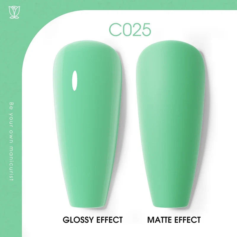 ROSALIND 7ml/15ml Summer Green Gel Nail Polish Semi Permanent Nail Art Manicure Soak Off Top Base Matt Hybrid Varnishes UV Gel 87