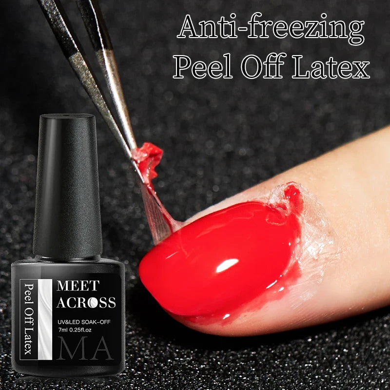 MEET ACROSS 5ml Pink Dried Flower Gel Nail Polish Natural Flower Fairy Nail Art Gel Soak Off UV LED Painting Varnishes For Nails 35