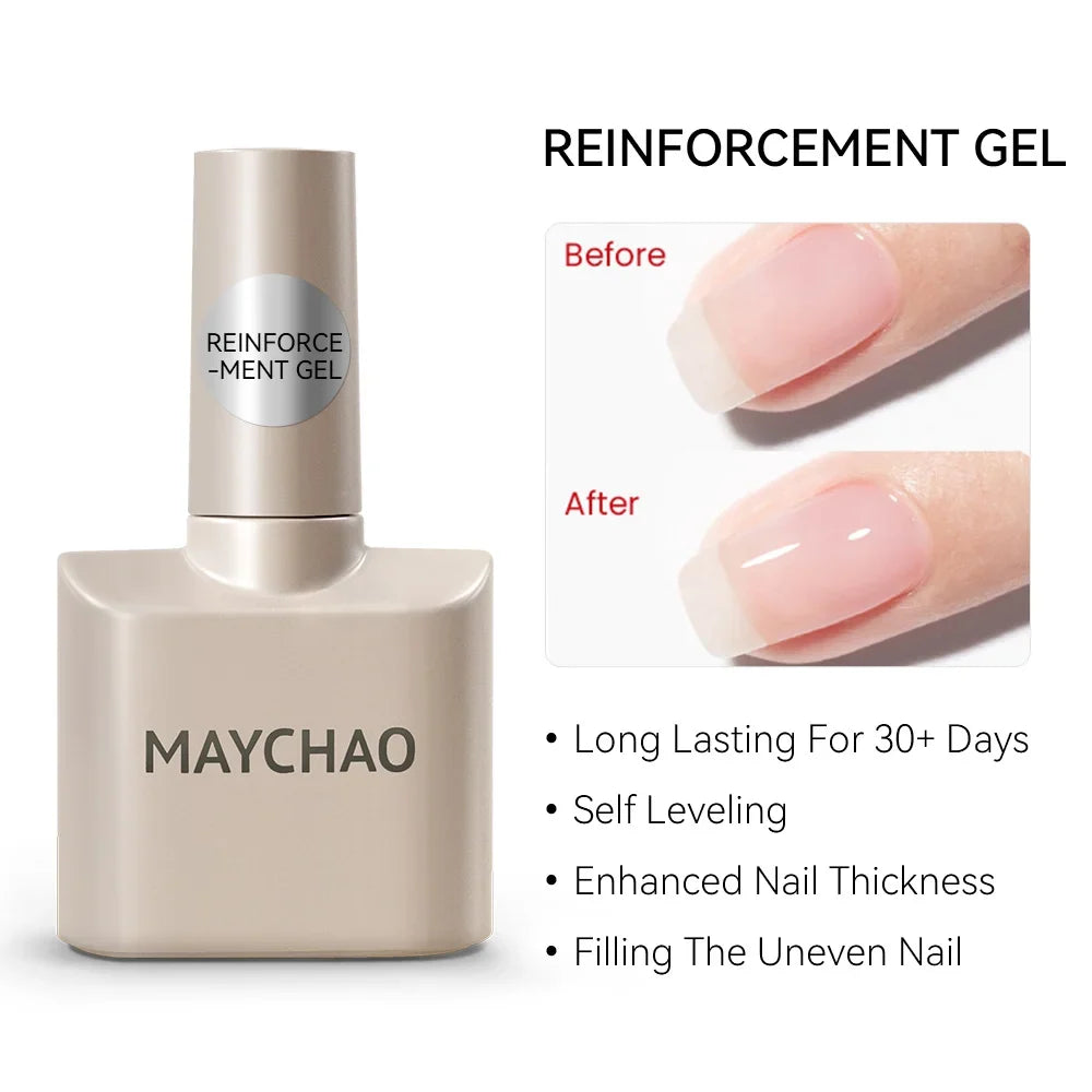 MAYCHAO 12ml Jelly Gel Nail Polish Semi Permanent Top Coat Soak Off UV LED Gel Art Nail Varnish Manicure Long Lasting Nail Gel 14