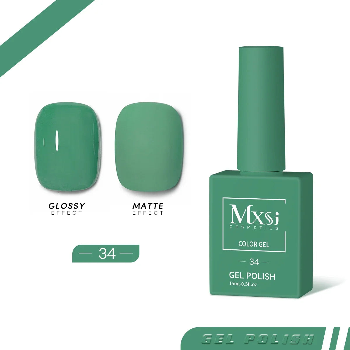 Mxsi 15ml Gel Nail Polish Neon Brown Royal Blue Red Green Pastal Nude Nail Art Varnish Gel Lacquer Top Coat UV Gel Nail Not Set 48