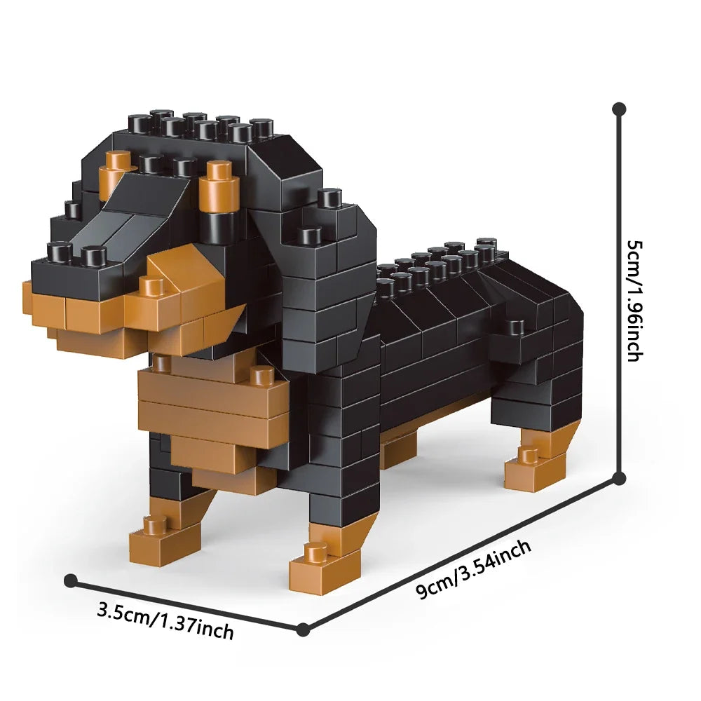 Mini Dachshund Dog Building Blocks Toy for Adults and Kids: Detailed and Lifelike Design,  Fun and Educational Construction Set 8