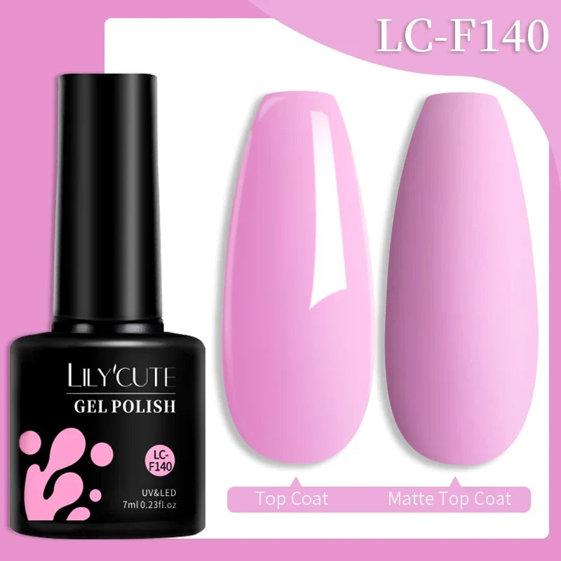 LILYCUTE 7ML Colorful Gel Nail Polish 129 Colors Long Lasting For Manicure Semi Permanent Base Top Coat Nail Art UV Gel Varnish 15