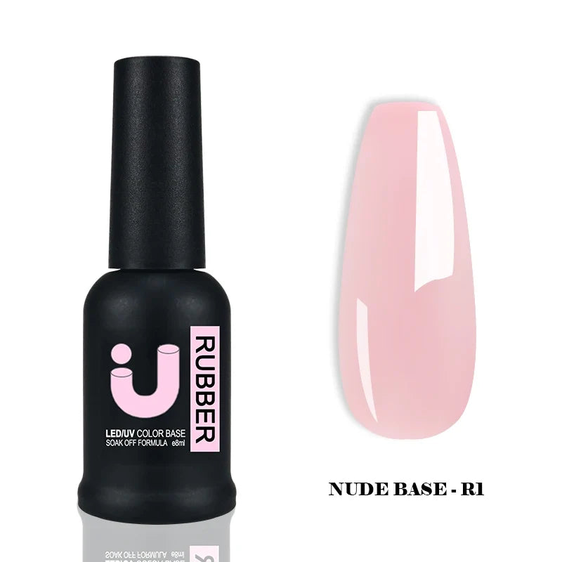 UNO JYJ Nude Rubber Base Gel Polish Semi-permanent Nail Polish UV Varnish Manicure Natural Nail Base Coat 7 Colors Basis Gellac 10