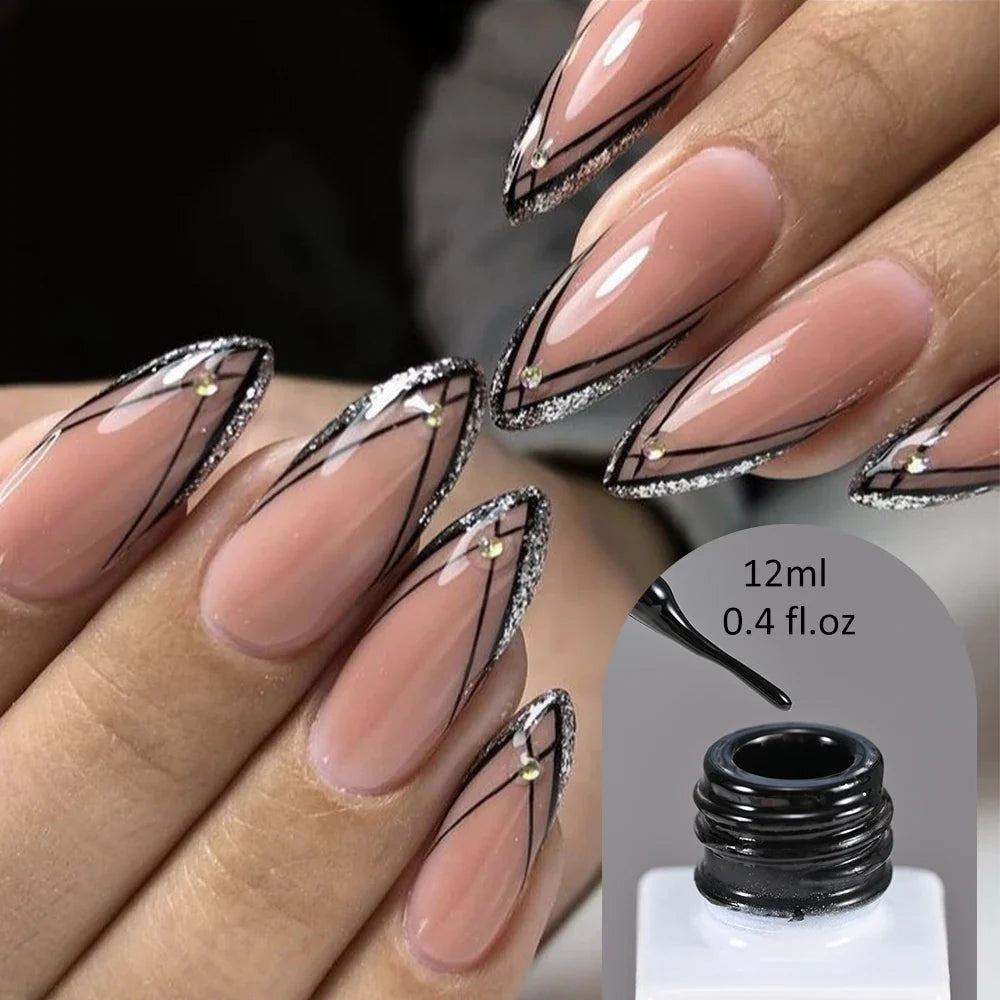 5/8/10/12ml 5D Metallic Painting Nail Gel Silver/Gold Liner Polish Mirror Chrome Effect Gel Nail Polish Soak Off UV/LED Drawing^ 11