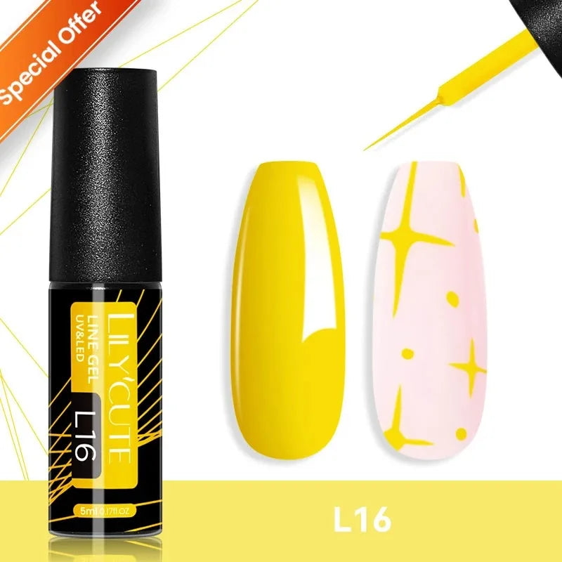 LILYCUTE 7ML Colorful Gel Nail Polish 129 Colors Long Lasting For Manicure Semi Permanent Base Top Coat Nail Art UV Gel Varnish 44