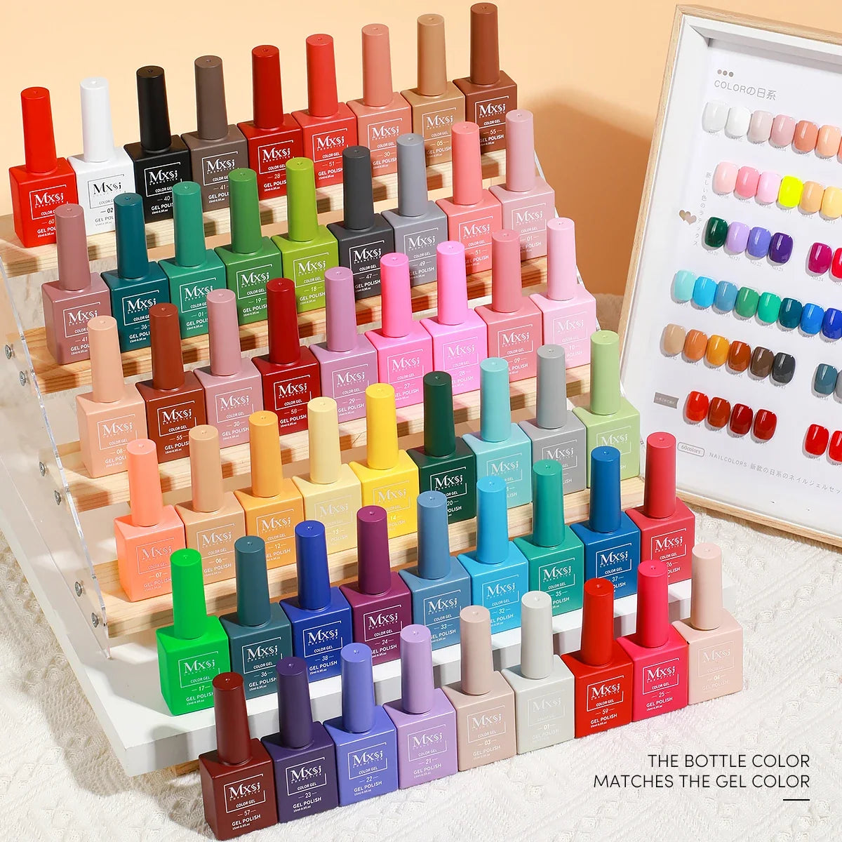 Mxsi 15ml Gel Nail Polish Neon Brown Royal Blue Red Green Pastal Nude Nail Art Varnish Gel Lacquer Top Coat UV Gel Nail Not Set 4