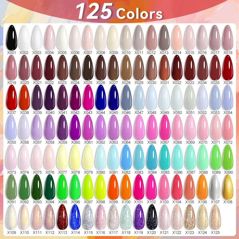 LILYCUTE 6Pcs/set 7ml Coffee Series Gel Nail Polish Kit 125 Colors Manicure Semi Permanent Soak Off UV Nail Art Gel Varnish 2