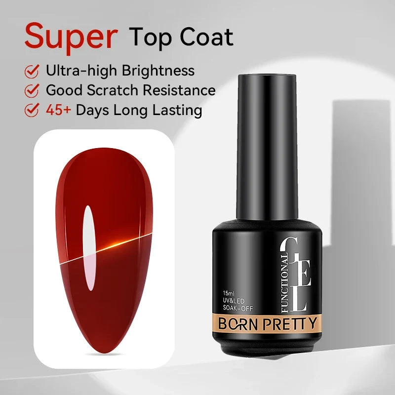 BORN PRETTY Milky Jelly Rubber Base Gel for Gel Nail Polish 15ml Russian Self-leveling Nude Color Soak Off Semi Permanent UV Gel 17