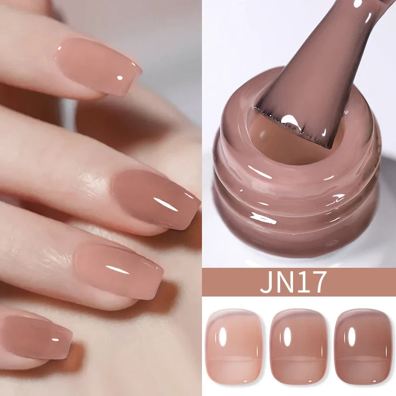 BORN PRETTY 10ml Blood Red Jelly Gel Nail Polish Halloween Nails Art Gel Polish Sheer Translucent Nail Gel for Winter Manicure 85