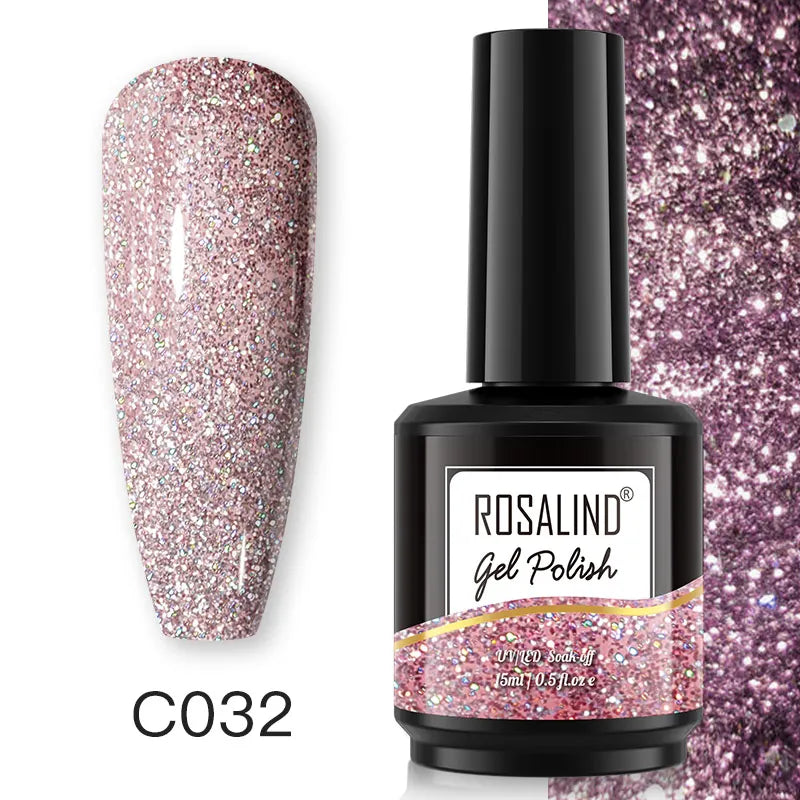 ROSALIND 7ml/15ml Summer Green Gel Nail Polish Semi Permanent Nail Art Manicure Soak Off Top Base Matt Hybrid Varnishes UV Gel 68