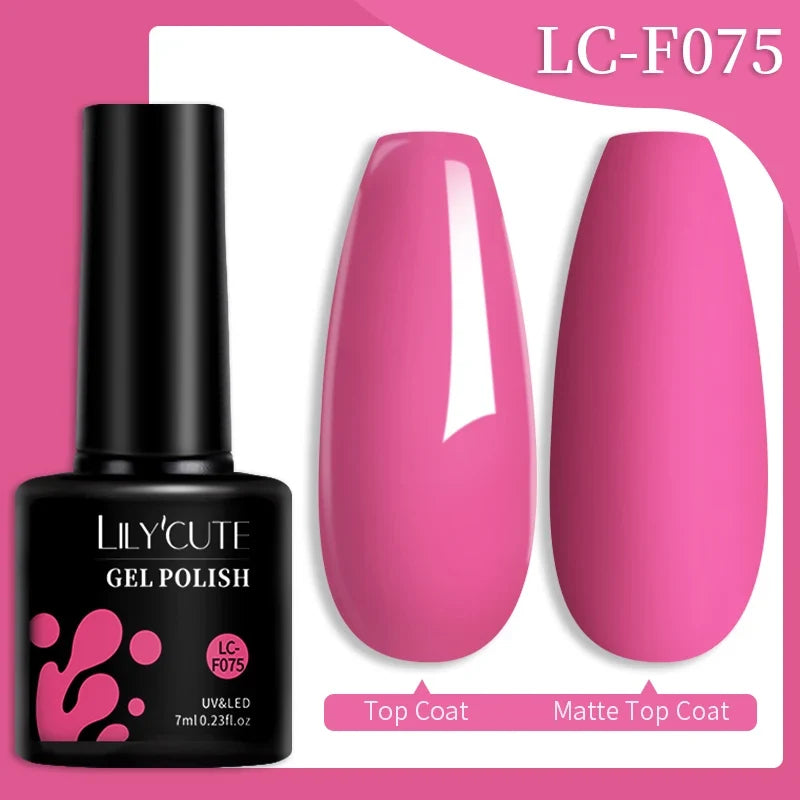 LILYCUTE 7ML Colorful Gel Nail Polish 129 Colors Long Lasting For Manicure Semi Permanent Base Top Coat Nail Art UV Gel Varnish 20