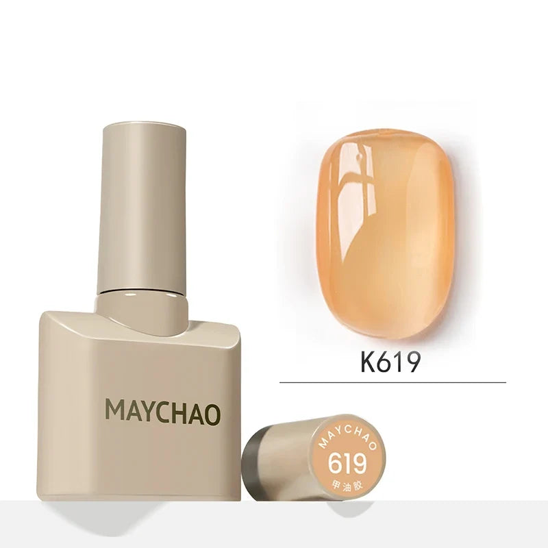 MAYCHAO 12ml Jelly Gel Nail Polish Semi Permanent Top Coat Soak Off UV LED Gel Art Nail Varnish Manicure Long Lasting Nail Gel 36