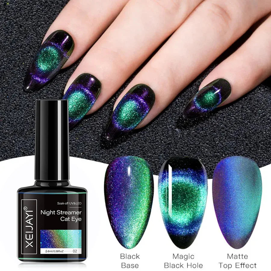 XEIJAYI Pink Cat Eye Gel Nail Polish Ceramic Magnetic Gel UV Semi-permanent Enamels Varnish Nail Supplies For Professionals Gel 36