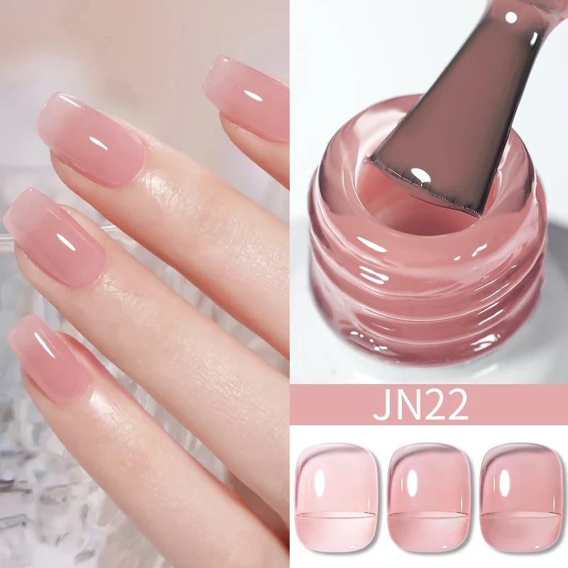 BORN PRETTY 10ml Blood Red Jelly Gel Nail Polish Halloween Nails Art Gel Polish Sheer Translucent Nail Gel for Winter Manicure 39