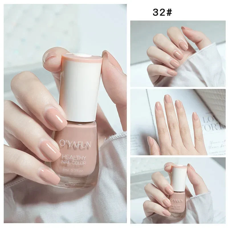 No-bake Nail Polish Nail Art Tearable Quick Dry Normal Without Lamp Nail Polish Glitter Sequins UV Varnish Nails Tools 42